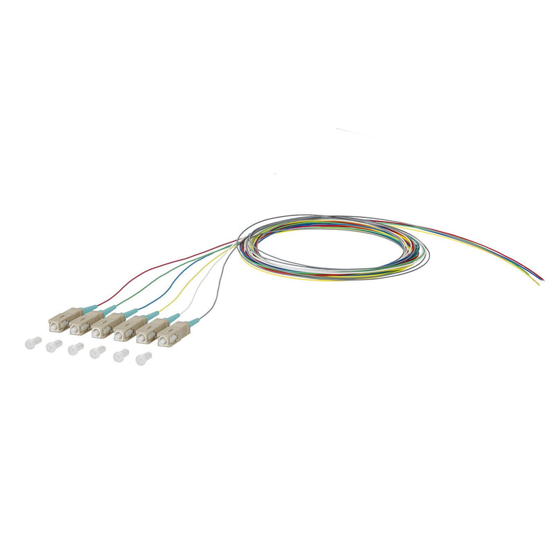 Metz Connect - LWL-Pigtail OpDAT Pigtail SC-PC 150M1CO0020E6 OM3 6 Farben − 6 Stück