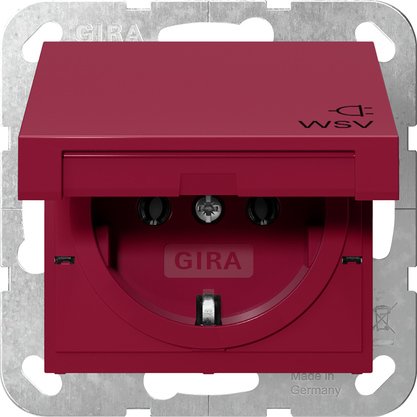 Gira - Steckdose SCHUKO-Steckd. KD WSV 4454108 System 55 Rot