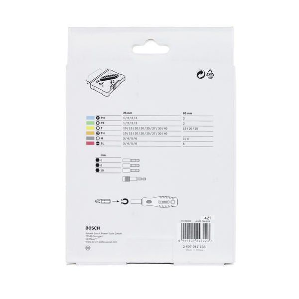 Bosch - Werkzeugset Extra Hard 2607017733VE(45) Schrauberbit-Set − 6 Packung