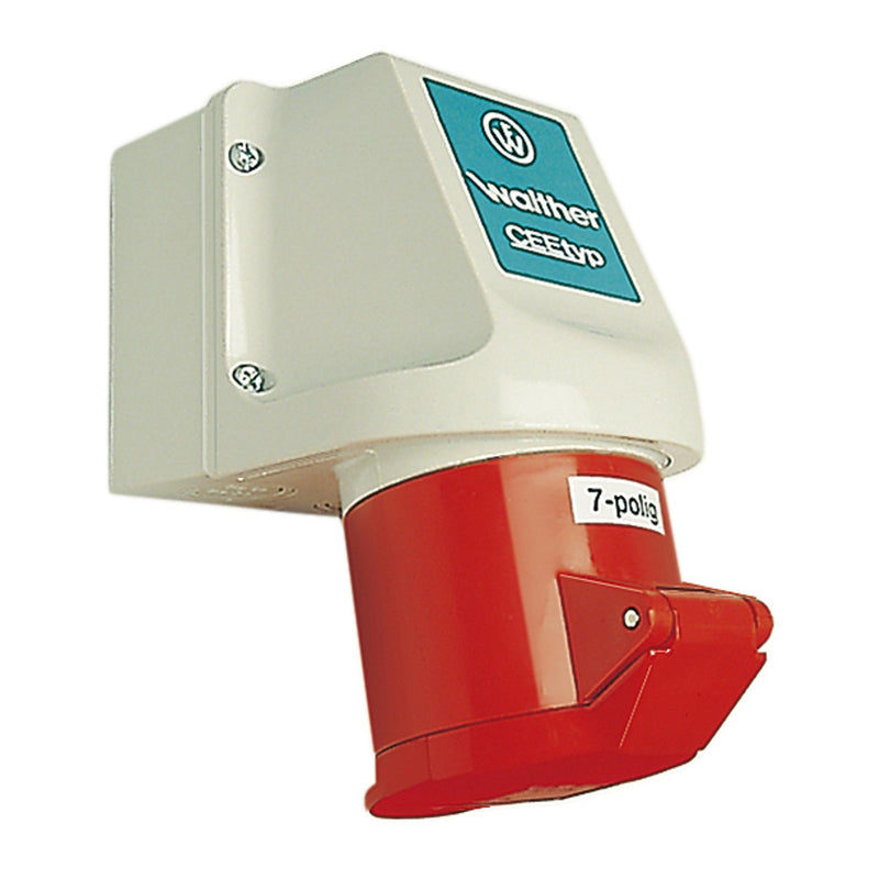 Walther Werke - CEE-Steckdose (IEC 60309) Wandsteckdose 32A 131706 7P 400V 6h IP44