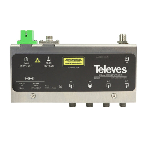 Televes - HFC-Komponente Optischer Empfänger UOE15501310DIN 1550 terr