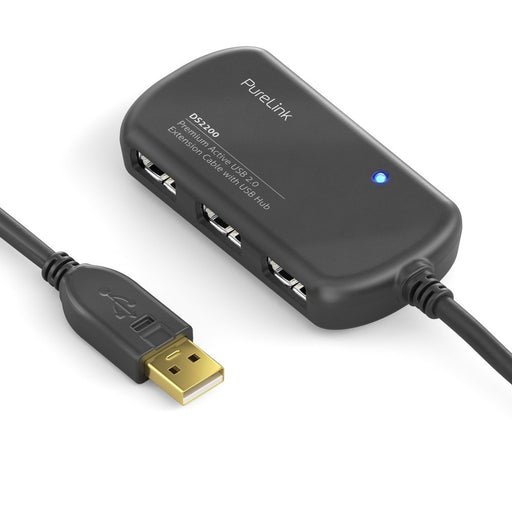 PureLink - PC-Kabel Aktiv Verlängerung 12m DS2200-120 USB 2.0,m.Hub