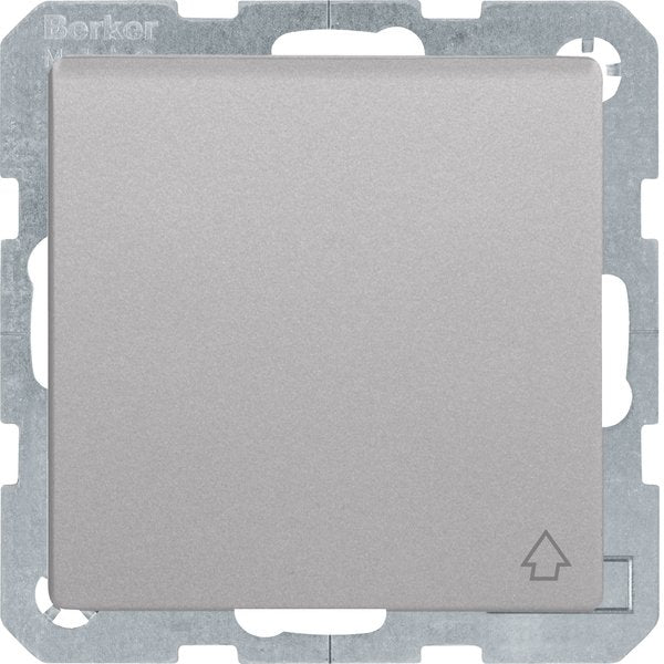 Berker - Steckdose SCHUKO-Steckdose alu/lack 47516074 mit Klappdeckel+BSF