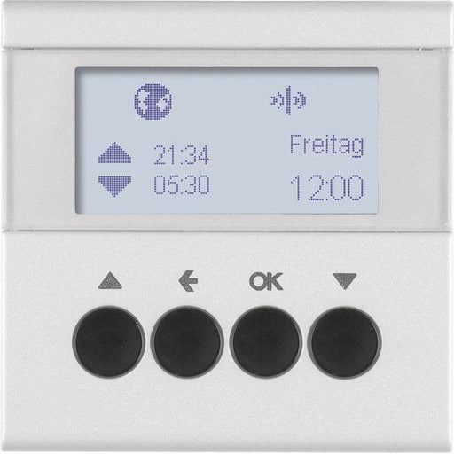 Berker - Bussystem-Zeitschaltuhr KNX-Funk Jalousieschaltuhr 85745183 alu matt