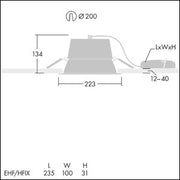 Thorn - Downlight/Strahler/Flutlicht LED - Deckeneinbauleuchte CHAL3 200  #92989425 830