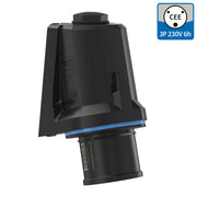 Walther Werke - CEE-Gerätestecker (IEC 60309) CEE NEO Wandgerätestecker FW730306CC schräg 32A 3P 6h