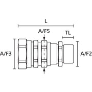 HellermannTyton - Metall-Schutzschlauch-Verschraubung Metall-Verschraubung LTS25-SCG-M25 − 10 Stück