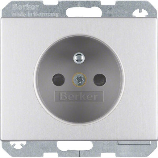 Berker - Steckdose Alu 6768757003 m.Schutzkontaktstift