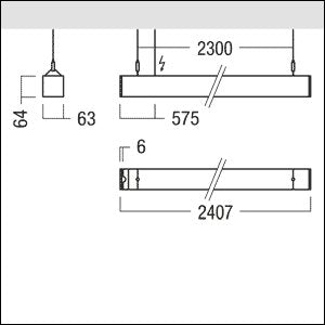 Zumtobel Group - Pendelleuchte LED - Pendelleuchte LINCOR CRF #42190112 840, silber