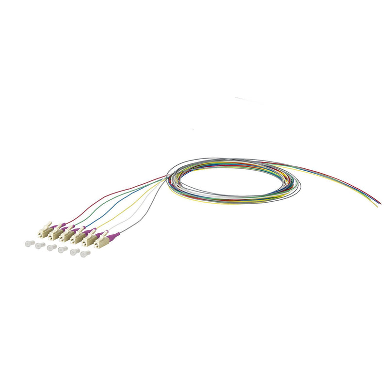 Metz Connect - LWL-Pigtail OpDAT Pigtail LC-PC 150N1JO0020E6 OM4 6 Farben − 6 Stück