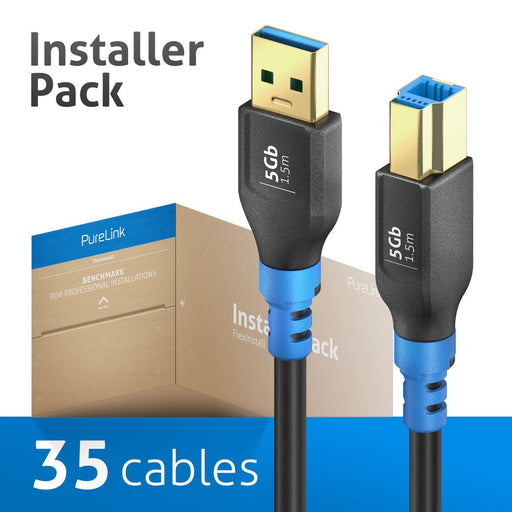 PureLink - PC-Kabel USB-A>B Kabel 1,5m FI-U300-015-PCK FlexInstall,VE 20Stk