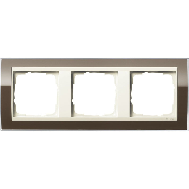 Gira - Abdeckrahmen 3fach 0213761 klar braun