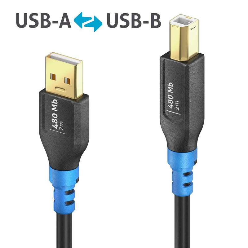 PureLink - PC-Kabel USB-A>B Kabel 2m FI-U200-020 FlexInstall