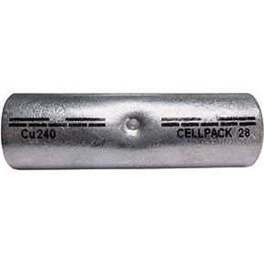 Cellpack - Verbinder für Cu-Leiter zum Verpressen Pressverbinder Cu DV-CU-V/25 n.DIN46267,o.Trenns