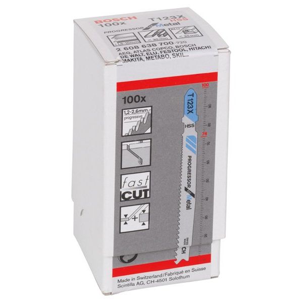 Bosch - Stichsägeblatt PRO Metal thick and thin 2608638700 T123XF