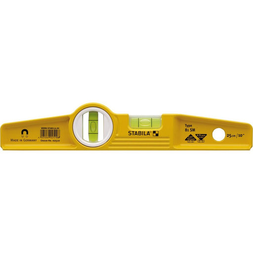 Stabila - Wasserwaage Torpedo-Wasserwaage 81 SM, 25cm mit Magnetsystem
