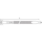 HellermannTyton - Kabelbinder Befestigungsbinder CTF12090 PA66 BK 100 320x7,6 mm, schwarz − 100 Stück