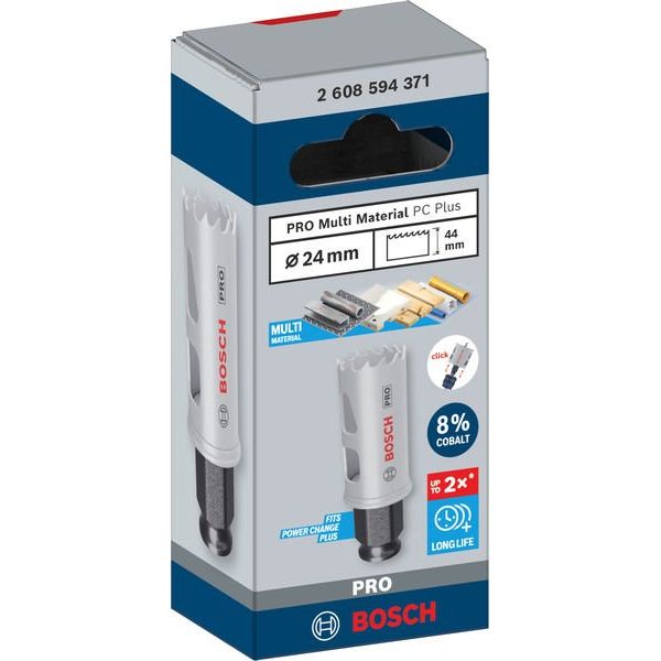 Bosch - Lochsäge PRO Multi Material PC Plus 2608594371 Lochsäge, 24 mm