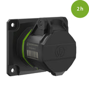 Walther Werke - CEE-Anbausteckdose (IEC 60309) CEE NEO Anbaudose FW410302SK gerade 1 6A 3P 2h