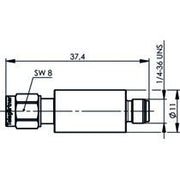 Telegärtner - Pegelsteller SMA-Dämpfungsglied 10 dB 100024830 2W 3 GHz (m-f)