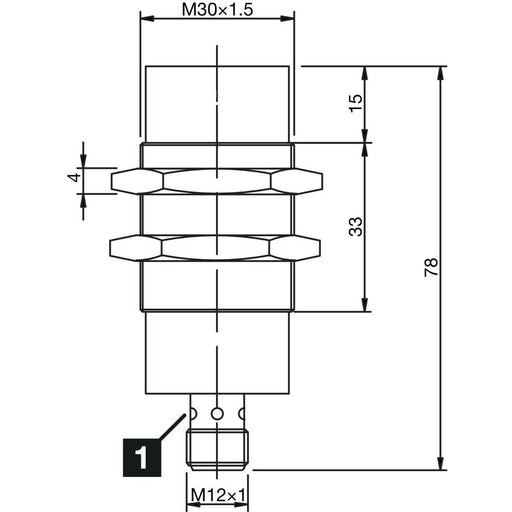 Di-soric - Induktiver Näherungsschalter Induktiver Näherungssensor INS-M30-N15NS-B3 15mm, nicht bündig