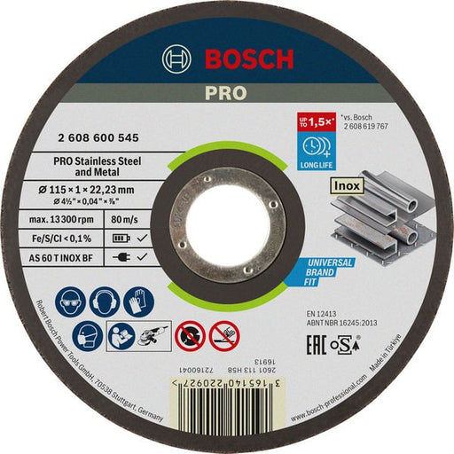 Bosch - Trenn-/Schleifscheibe PRO Stainless Steel and 2608600545 Metal Trennscheibe