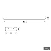 LTS Licht&Leuchten - Decken-/Wandleuchte LED-Hallenleuchte EXCIS 1152030ASDA ws 3000K DALI ASYM weiß