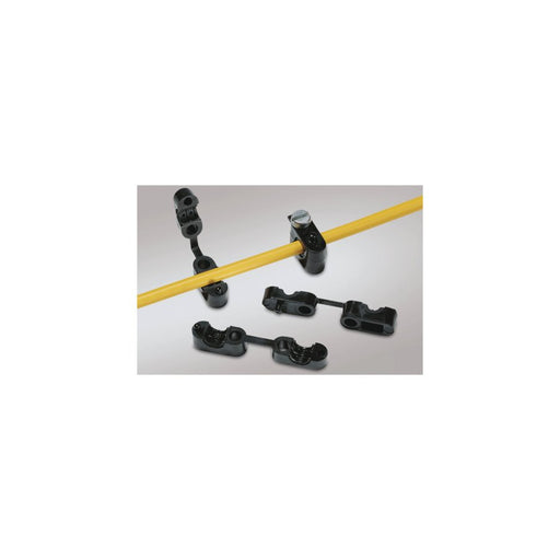 HellermannTyton - Befestigungsschelle für Kabel/Rohre Zugentlastungsschelle KK4-N66-BK − 500 Stück
