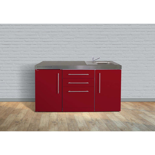 Stengel - Mini-Küche Miniküche Premiumline MPGSBR160GSGKFliBre Bordeauxrot