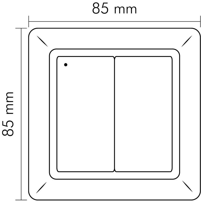 Nobile - Lichtregelsystemkomponente Aufputztaster 2-fach BT 9109011016