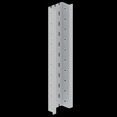 Unex - Stiel/Profilschiene Omega-Profil 66937 gelocht, grau, 0,50m − 10 Stück