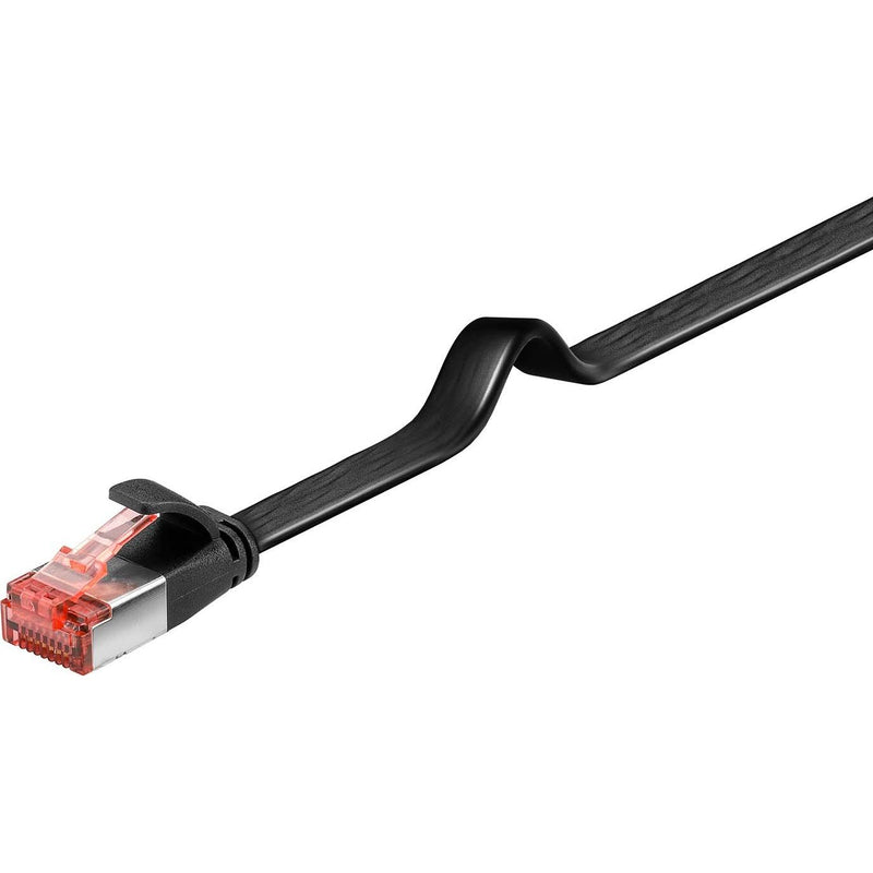 Goobay - Patchkabel Kupfer Flachkabel U/FTP Cat6 94232 schwarz 1,5m