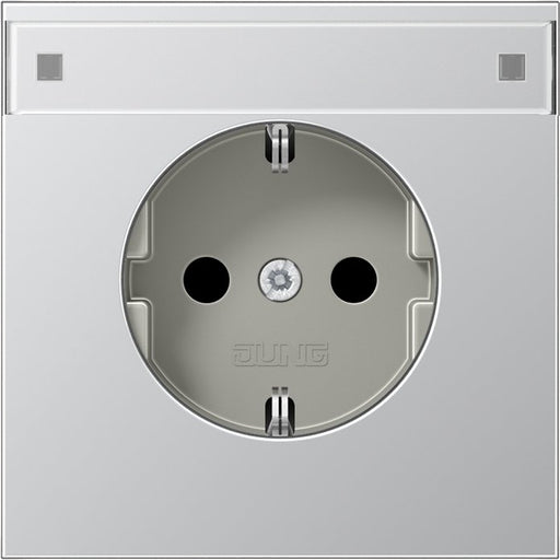 Jung - Abdeckung/Bedienelement für Installationsschalterprogramme Zentralplatte AL 1520 KINAPL f. SCHUKO-Steckdose