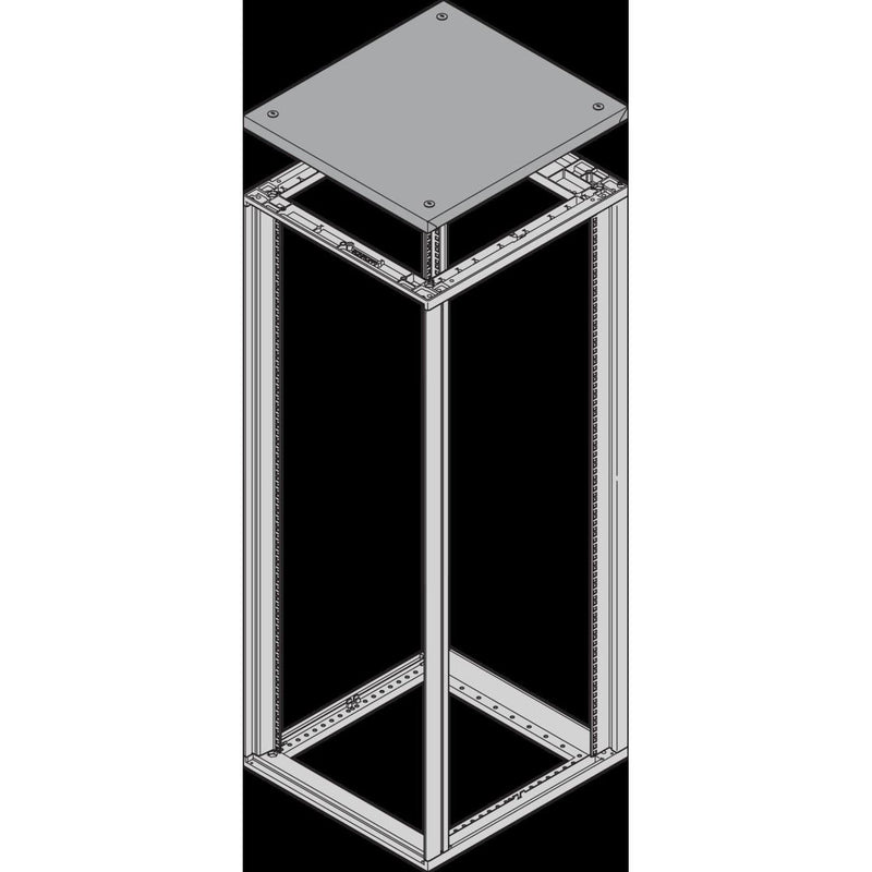 Schroff - Dach-/Bodenelement (Gehäuse/Schaltschrank) Dach angehoben 25230011 T600mm RAL7021