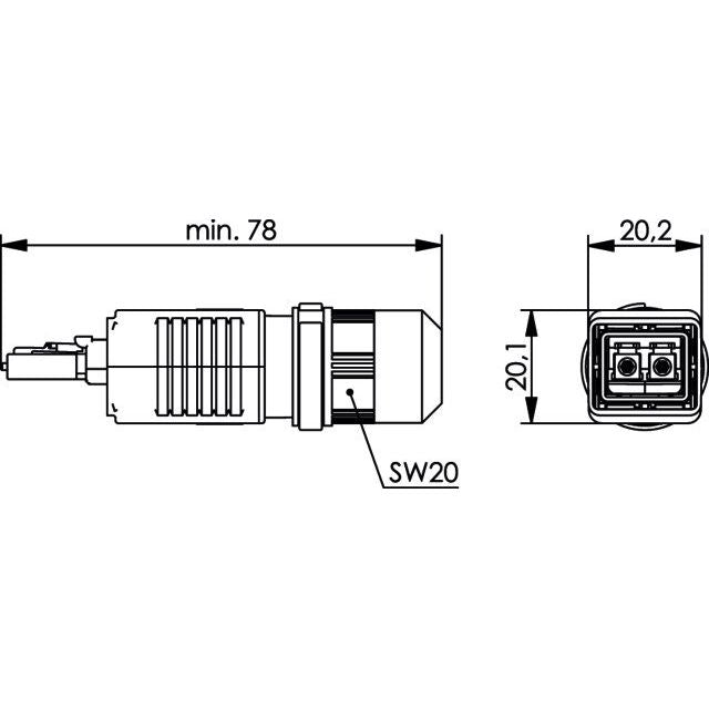 Telegärtner - LWL-Steckverbinder STX V4 LC-D Steckerset 100007562 SM