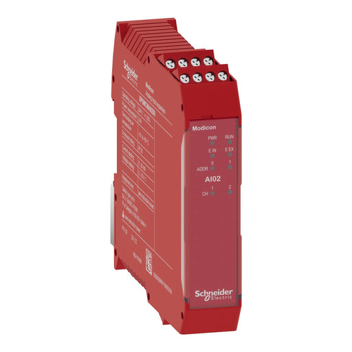 Schneider Electric - Gerät zur Überwachung von sicherheitsgerichteten Stromkreisen XPSMCM Analogmodul 2E XPSMCMAI0200 0-20mA/0-10V Sk