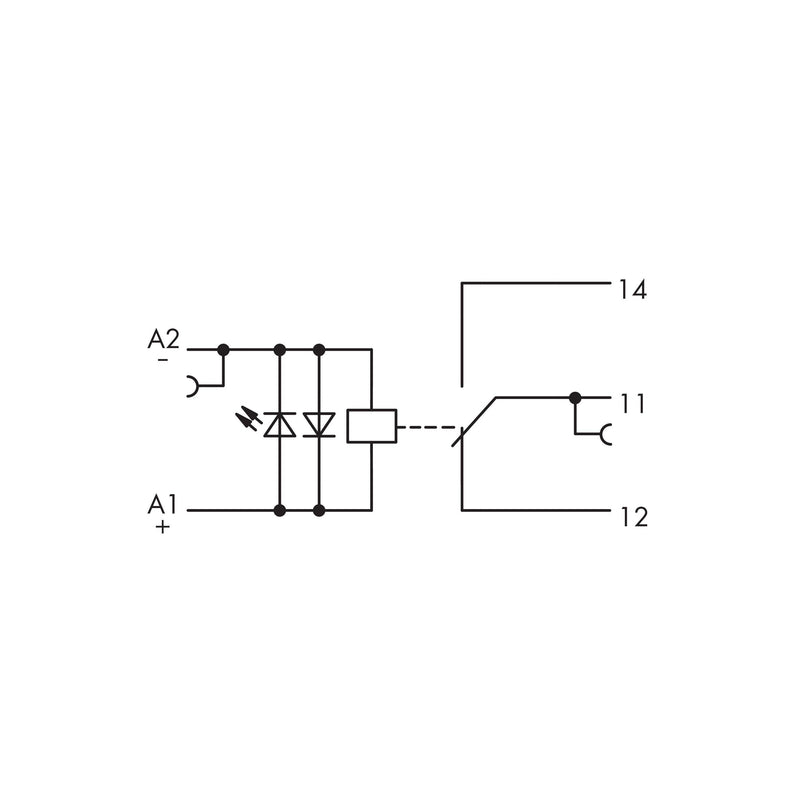 WAGO - Schaltrelais Relaismodul 859-392 DC 24 V,1W,grau − 10 Stück