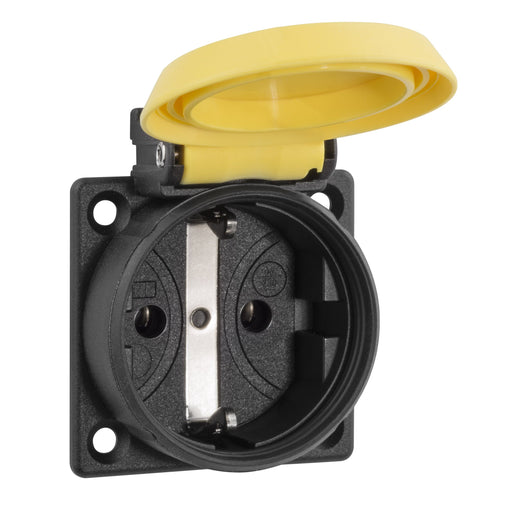 ABL - Schutzkontakt-Anbausteckdose EB-Steckdose 1561030 2K sw/gb Sk − 100 Stück