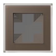 Jung - Abdeckrahmen Glasrahmen 1fach AV 581 GLM MO mokka (Glas)