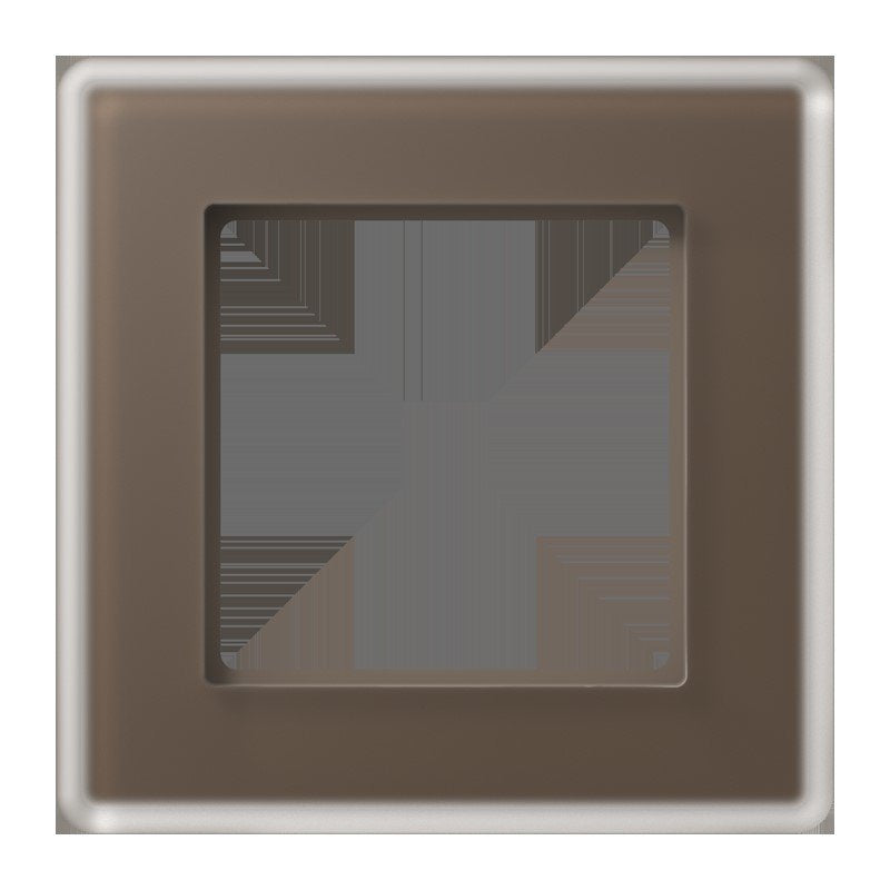 Jung - Abdeckrahmen Glasrahmen 1fach AV 581 GLM MO mokka (Glas)