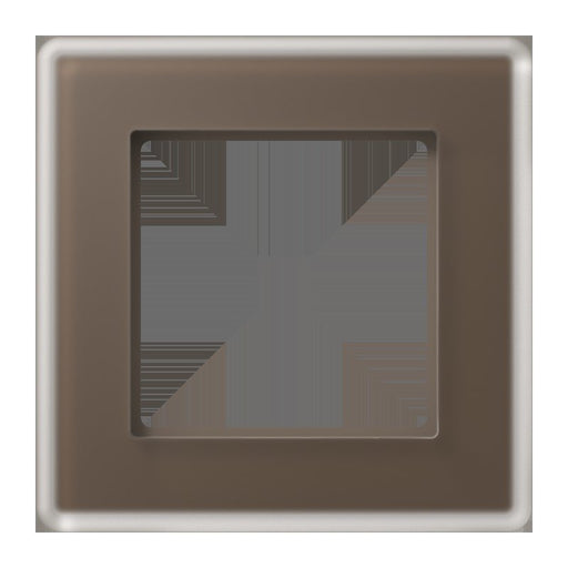 Jung - Abdeckrahmen Glasrahmen 1fach AV 581 GLM MO mokka (Glas)