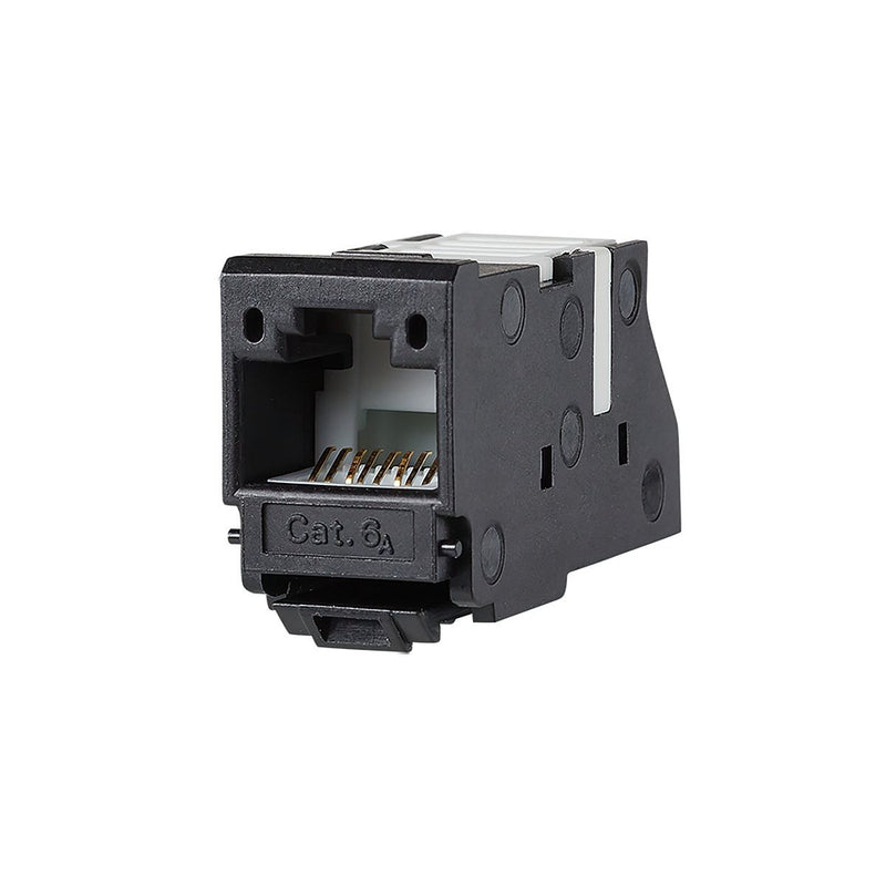 Metz Connect - Modularer Steckverbinder UAE modul 8(8) Cat.6A 130A11-29-I schwarz − 12 Stück