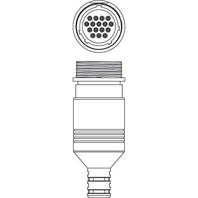 Leuze - Rundsteckverbinder, feldkonfektionierbar (Industriesteckverbinder) Stecker S U-M30-16A-M