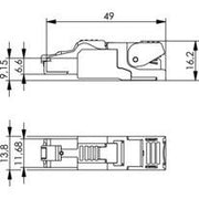 Telegärtner - Modularer Steckverbinder Stecker MFP8 100023045 T568 B Cat.6A (IEC) − 10 Stück