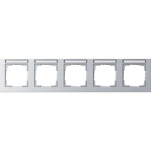 Gira - Abdeckrahmen 5f.alu 109525 waagerecht, bruchsi