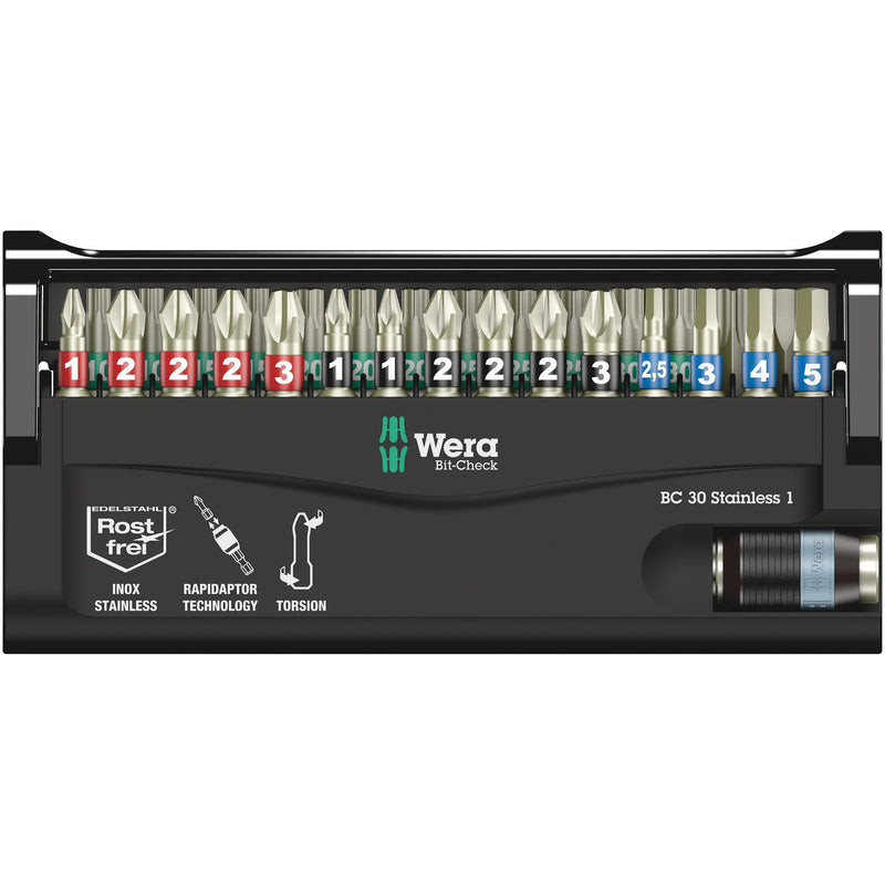 Wera - Bit-Set Bit-Sortiment 071109 Stainless, 30-tlg