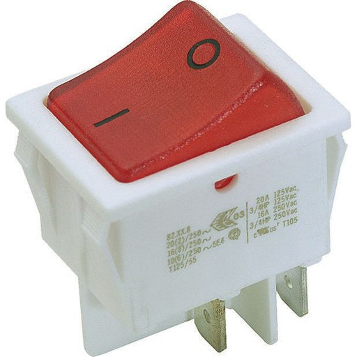 Bachmann - Geräte-Einbauschalter und -taster EB-Wippenschalter 924.096 ws/rt,16(8)A250V 2p