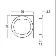 Zumtobel Group - Mechanisches Zubehör/Ersatzteile für Leuchten Abdeckrahmen RESCPRO #22171000