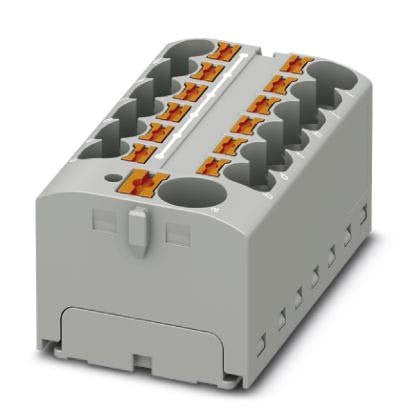 Phoenix Contact - Durchgangs-Reihenklemme Verteilerblock PTFIX 10/12X4 GY − 8 Stück