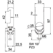 OBO Bettermann - Bügelschelle BS-W1-K-28 ALU 22-28mm − 50 Stück